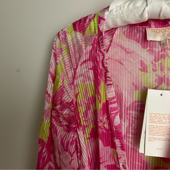 Rococo Sand Kimono Coverup Pink Sz S - Picture 9 of 13